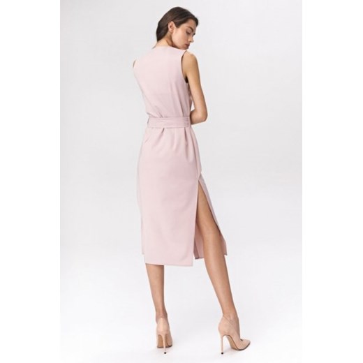 Sukienka Różowa sukienka szmizjerka  S133 Pink - Nife Nife 36 Mywear