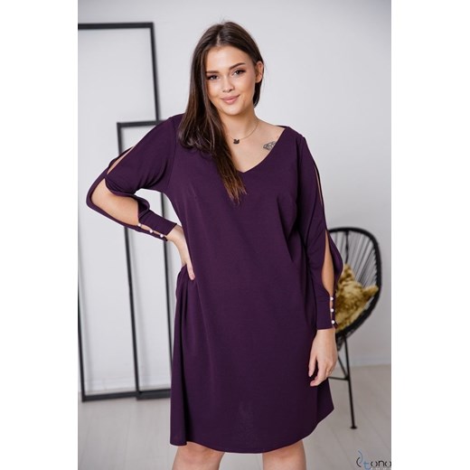 Fioletowa Sukienka NADALL Plus Size 50 TONO