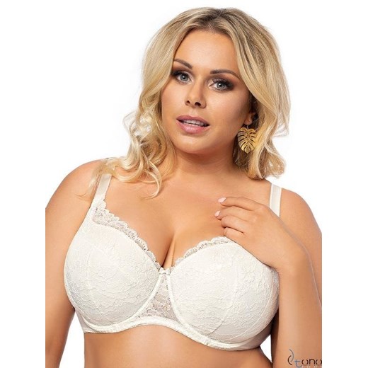 K483 biustonosz usztywniany na drutach ecru PEONY Gorsenia B95 TONO