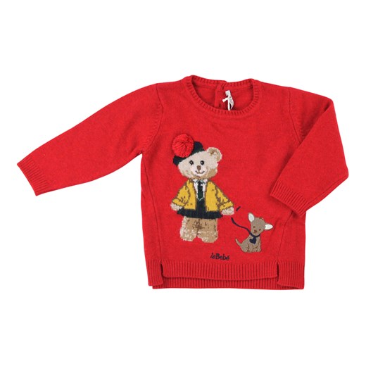 Sweter dziewczęcy czerwony Le Bebè Enfant 