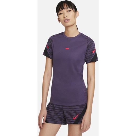 Damska koszulka piłkarska z krótkim rękawem Nike Dri-FIT Strike - Fiolet Nike XS Nike poland
