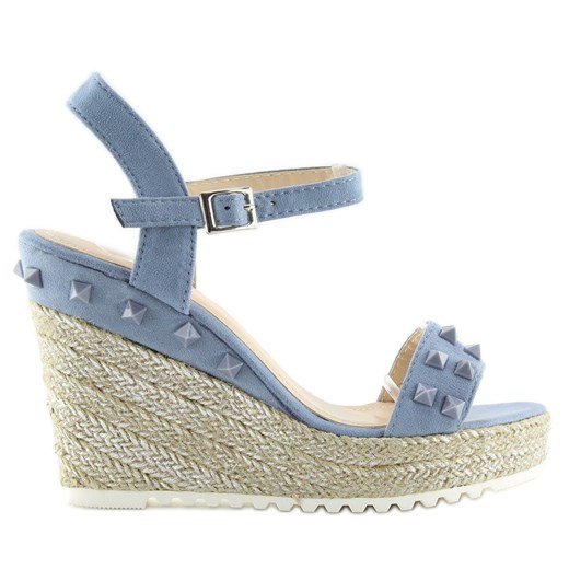 Espadryle na koturnie niebieskie TS-16 Blue Butymodne 39 ButyModne.pl