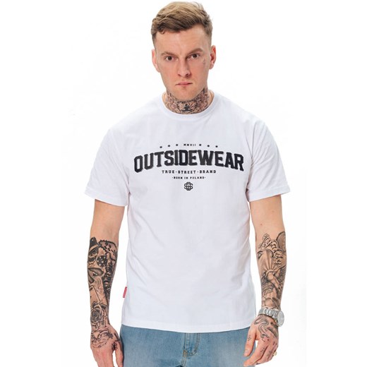 T-shirt OSW "Goth" biały Outsidewear L 4elementy