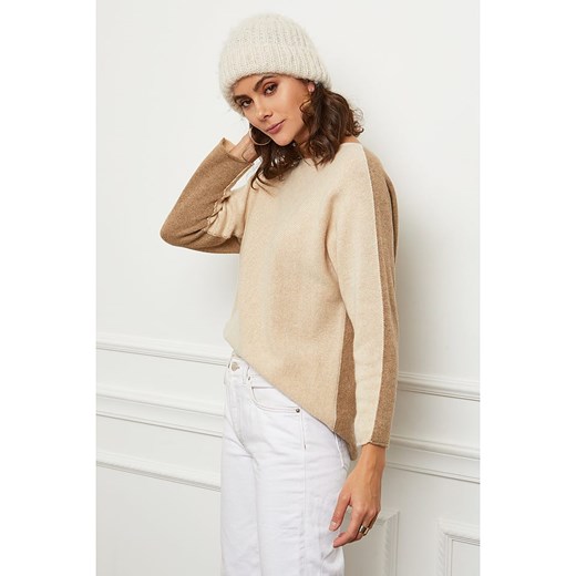 Sweter "Aladin" w kolorze beżowo-jasnobrązowym Joséfine S Limango Polska