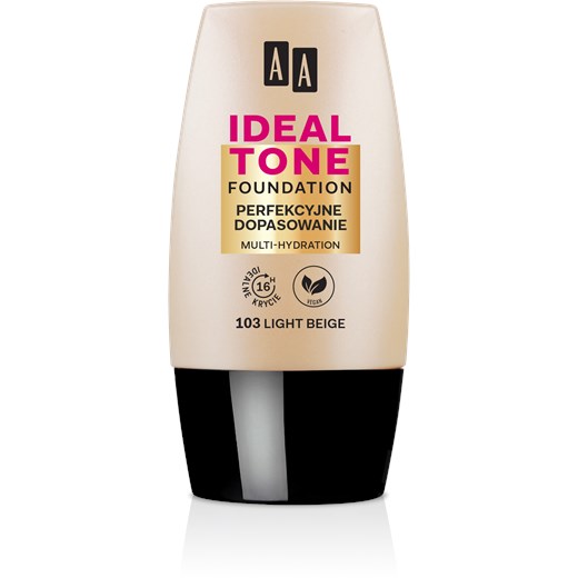 AA Make Up Ideal Tone foundation perfekcyjne dopasowanie 103 light beige 30ml Oceanic_SA