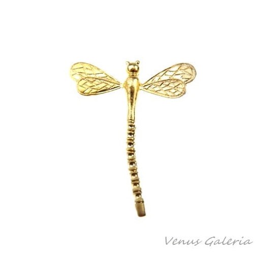 Ważka W3 pozłocona - wisiorek srebrny Venus Galeria Venus Galeria - Magiczny Ogród Biżuterii Srebrnej