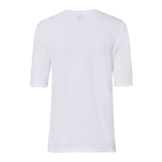 Bawełniany  biały T-shirt  Basic 11100329 Biały 34 Olsen 46 Olsen