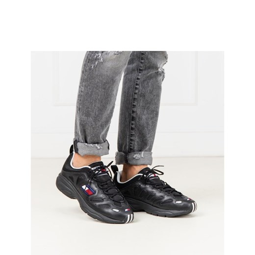 Tommy Jeans Sneakersy Retro | z dodatkiem skóry Tommy Jeans 43 wyprzedaż Gomez Fashion Store