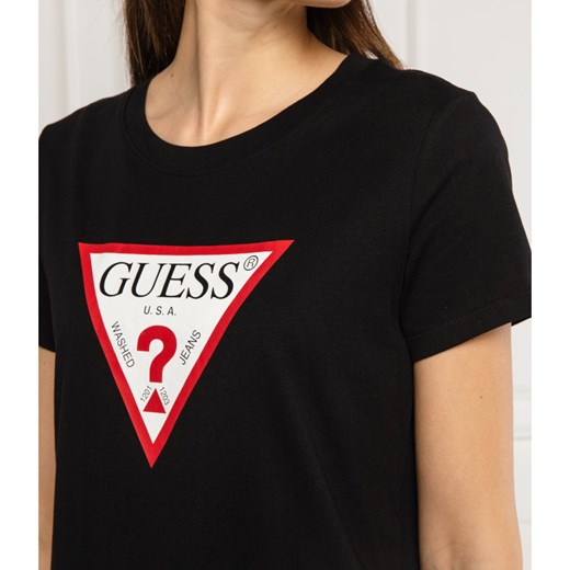 GUESS JEANS T-shirt triangle | Regular Fit S promocja Gomez Fashion Store
