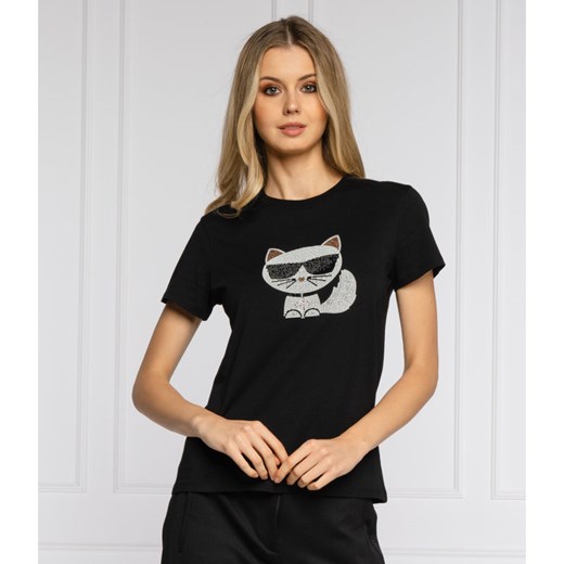 Karl Lagerfeld T-shirt Ikonik | Regular Fit Karl Lagerfeld M wyprzedaż Gomez Fashion Store