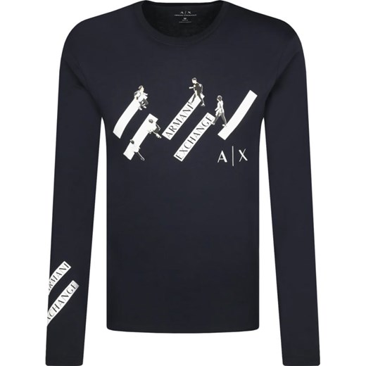 T-shirt męski Armani Exchange z długim rękawem w stylu młodzieżowym 