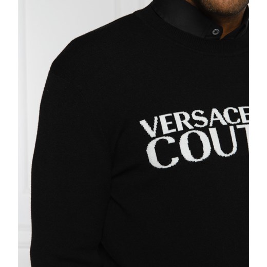 Versace Jeans Couture Sweter | Regular Fit | z dodatkiem wełny M okazja Gomez Fashion Store