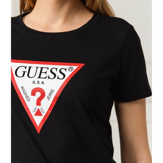 GUESS JEANS T-shirt BASIC TRIANGLE | Regular Fit S promocja Gomez Fashion Store
