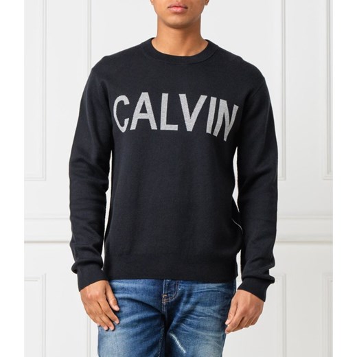 CALVIN KLEIN JEANS Sweter CALVIN | Regular Fit L okazja Gomez Fashion Store