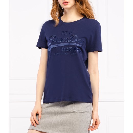 Superdry T-shirt vl tonal embroidery | Regular Fit Superdry XS wyprzedaż Gomez Fashion Store