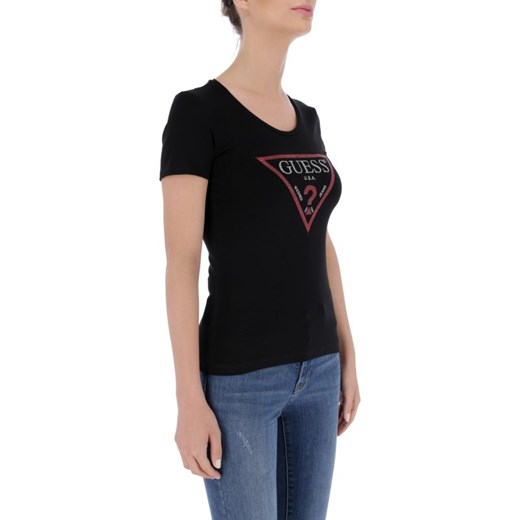 GUESS JEANS T-shirt SS CN BASIC TRIANGLE | Slim Fit XS wyprzedaż Gomez Fashion Store