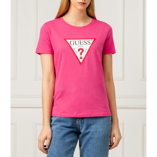 GUESS JEANS T-shirt BASIC TRIANGLE | Regular Fit XS okazyjna cena Gomez Fashion Store