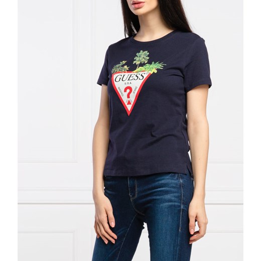 GUESS JEANS T-shirt PALMS TRIANGLE | Regular Fit M wyprzedaż Gomez Fashion Store