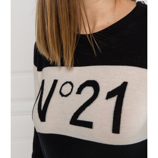N21 Wełniany sweter | Regular Fit | z dodatkiem jedwabiu N21 36 wyprzedaż Gomez Fashion Store