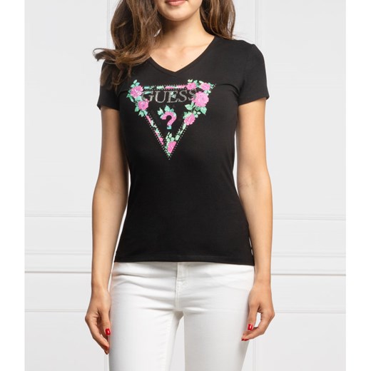 GUESS JEANS T-shirt BRITNEY | Slim Fit M okazja Gomez Fashion Store
