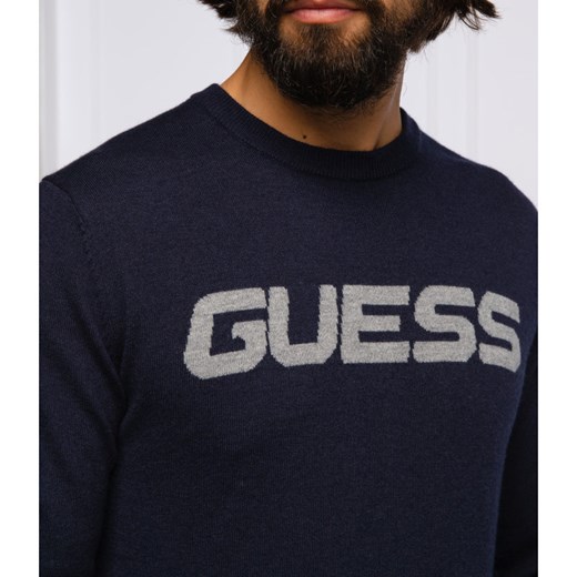 GUESS JEANS Sweter | Regular Fit | z dodatkiem wełny M okazja Gomez Fashion Store