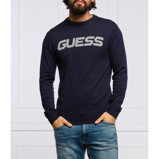 GUESS JEANS Sweter | Regular Fit | z dodatkiem wełny XL wyprzedaż Gomez Fashion Store