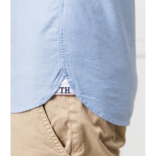 Koszula męska Tommy Hilfiger z krótkimi rękawami niebieska z kołnierzykiem button down 