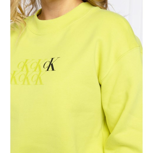 Bluza damska Calvin Klein żółta na wiosnę 