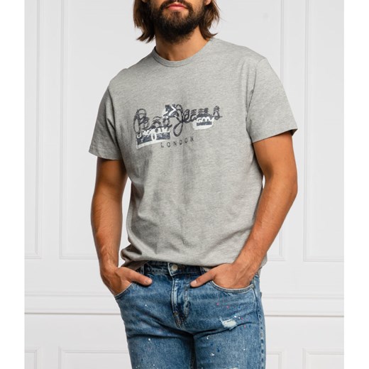 T-shirt męski Pepe Jeans z krótkimi rękawami w stylu młodzieżowym 