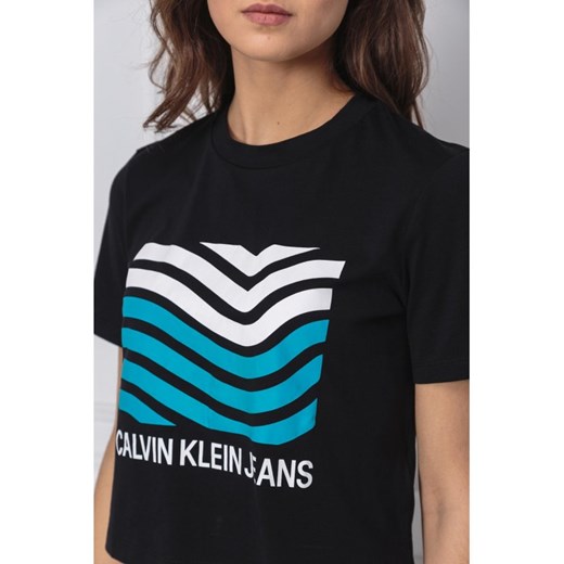 CALVIN KLEIN JEANS T-shirt MODERNIST WAVE | Cropped Fit M wyprzedaż Gomez Fashion Store