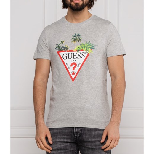 GUESS JEANS T-shirt PALM | Slim Fit L okazyjna cena Gomez Fashion Store