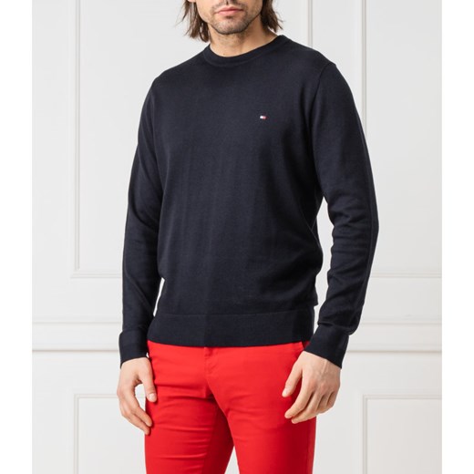 Tommy Hilfiger Sweter Core | Regular Fit | z dodatkiem jedwabiu Tommy Hilfiger M Gomez Fashion Store