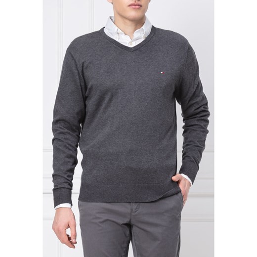 Tommy Hilfiger Sweter Core | Regular Fit | z dodatkiem jedwabiu Tommy Hilfiger XL Gomez Fashion Store