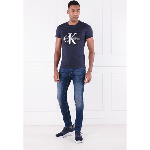T-shirt męski Calvin Klein z krótkim rękawem niebieski 