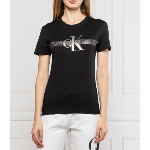 CALVIN KLEIN JEANS T-shirt Metalic | Slim Fit XS okazja Gomez Fashion Store