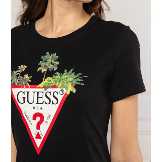 GUESS JEANS T-shirt PALMS TRIANGLE | Regular Fit S Gomez Fashion Store promocja