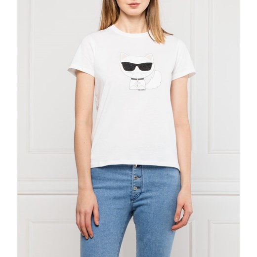 Karl Lagerfeld T-shirt Ikonik Choupette | Regular Fit Karl Lagerfeld L Gomez Fashion Store okazja