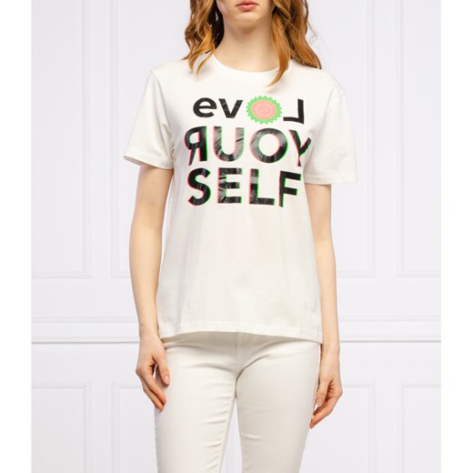 Desigual T-shirt LOVE YOUR SELF | Regular Fit Desigual L okazja Gomez Fashion Store