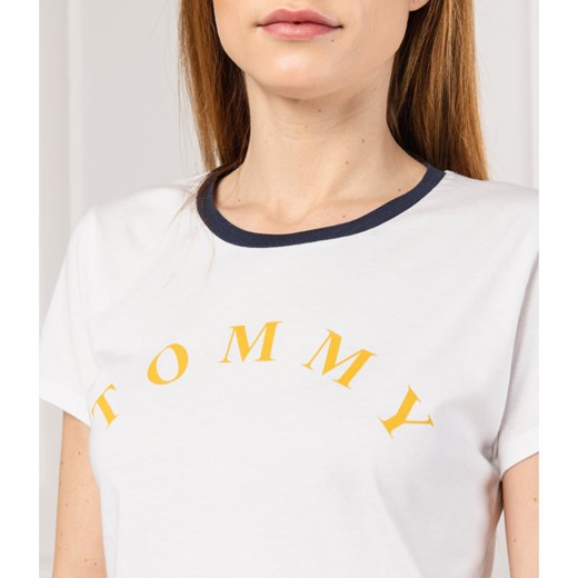 Tommy Hilfiger T-shirt Slogan | Regular Fit Tommy Hilfiger XS wyprzedaż Gomez Fashion Store