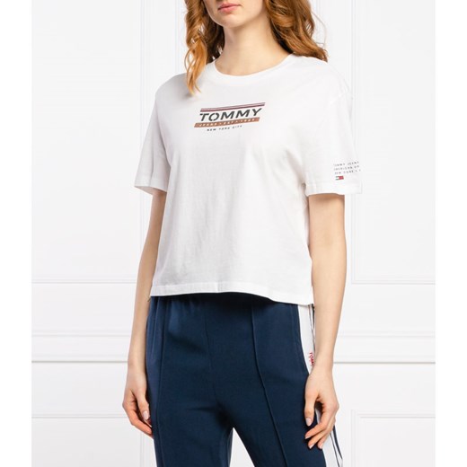 Tommy Jeans T-shirt | Cropped Fit Tommy Jeans S promocyjna cena Gomez Fashion Store