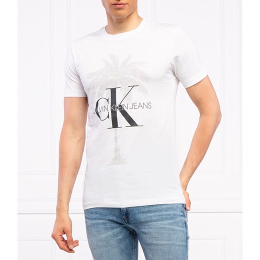 CALVIN KLEIN JEANS T-shirt PALM TREE MONOGRAM | Slim Fit XXL okazyjna cena Gomez Fashion Store