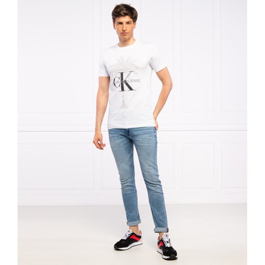 CALVIN KLEIN JEANS T-shirt PALM TREE MONOGRAM | Slim Fit XXL Gomez Fashion Store wyprzedaż