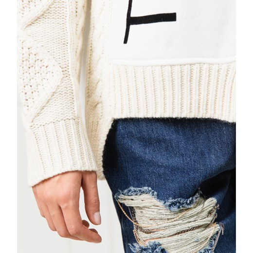Twin-Set Sweter | Loose fit | z dodatkiem wełny S okazja Gomez Fashion Store
