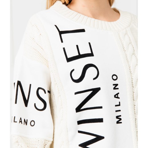 Twin-Set Sweter | Loose fit | z dodatkiem wełny S Gomez Fashion Store okazja