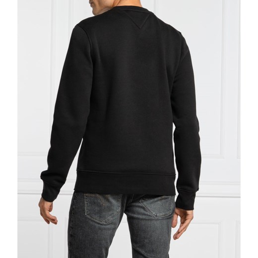 Bluza męska Tommy Hilfiger czarna z napisami w stylu młodzieżowym 