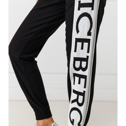 Iceberg Lniane spodnie dresowe | Regular Fit Iceberg M okazja Gomez Fashion Store