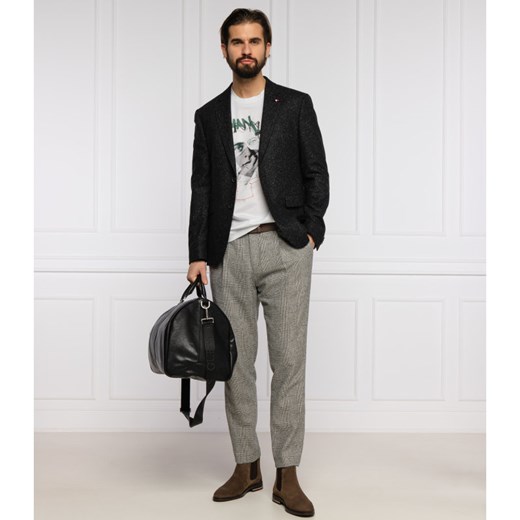 Tommy Tailored Spodnie CHECK | Slim Fit | z dodatkiem wełny Tommy Tailored 52 okazja Gomez Fashion Store