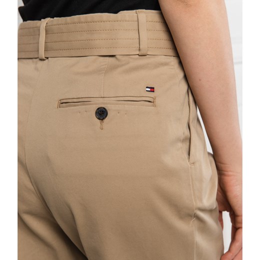 Tommy Hilfiger Spodnie z paskiem ESSENTIAL | Tapered Tommy Hilfiger 34 Gomez Fashion Store wyprzedaż