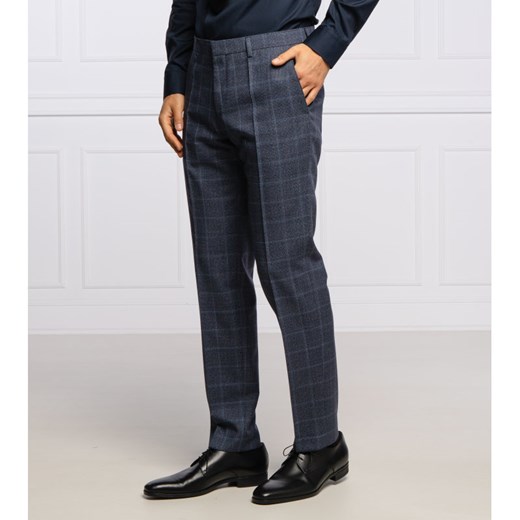 Boss Wełniane spodnie Genius5 | Slim Fit 48 promocyjna cena Gomez Fashion Store