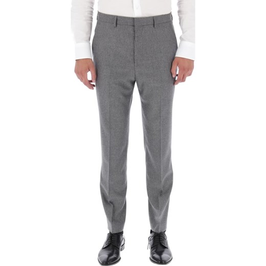 Boss Wełniane spodnie Pirko | Slim Fit | z dodatkiem kaszmiru 50 okazja Gomez Fashion Store